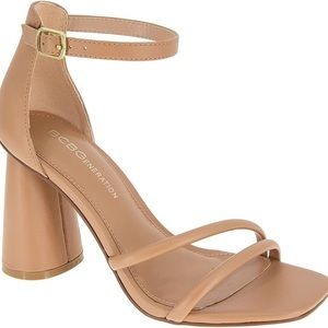BCBGeneration Women's Tan Patria Square Toe Sandal Size 9